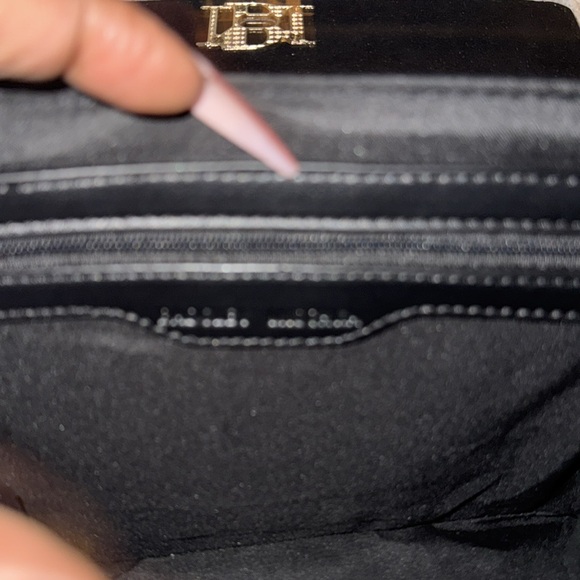Badgley Mischka Black Purse or Crossbody with Goldtone studs and logo - Picture 15 of 16